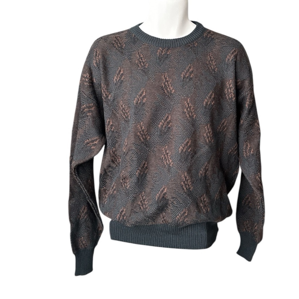 Hastings 100% Merino Wool Abstract Knit Sweater XL (L?) Indie Grunge Grandpacore - Picture 3 of 9